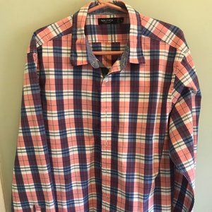 Nautica Men's plaid LS shirt